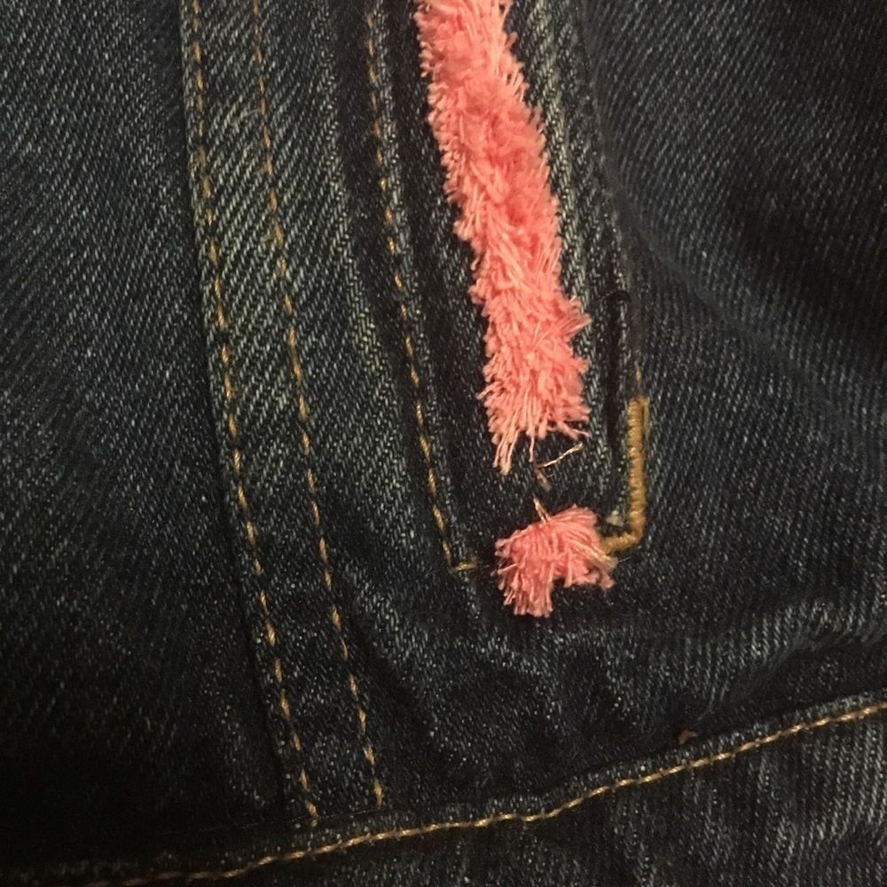 Wrangler Western Cowgirl Vintage Women's Blue and Pink Denim Jean Jacket L - Picture 7 of 7